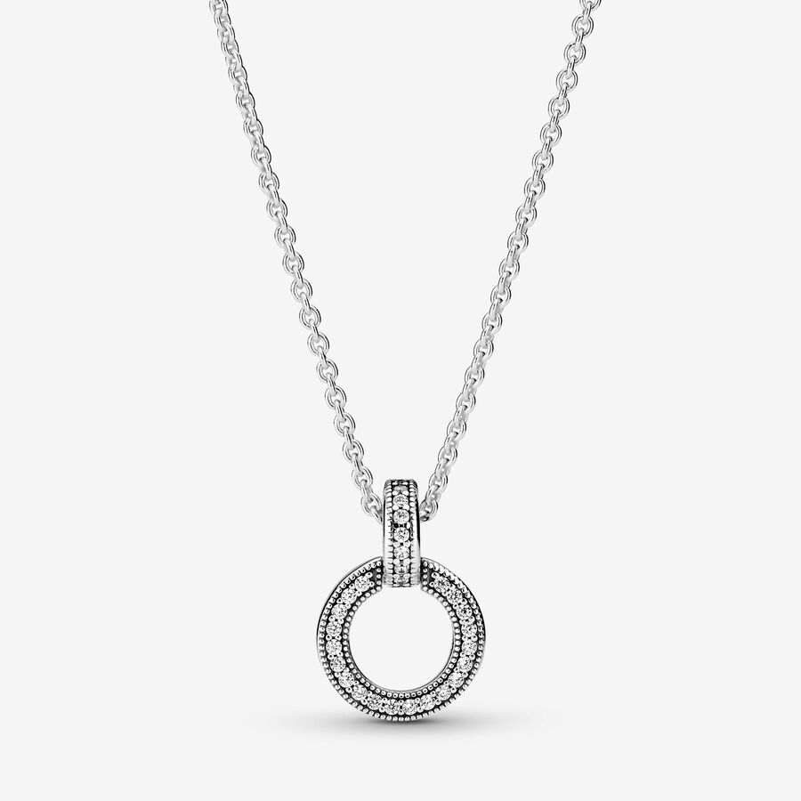 Double Circle Pendant & Necklace