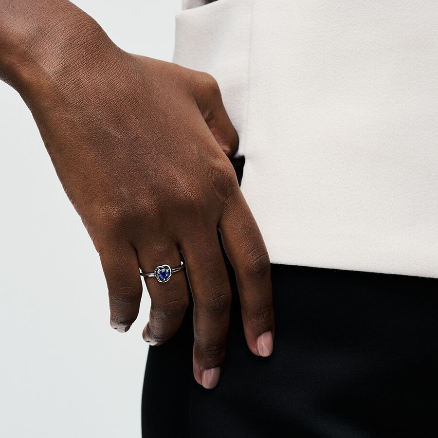 September Princess Blue Eternity Circle Ring