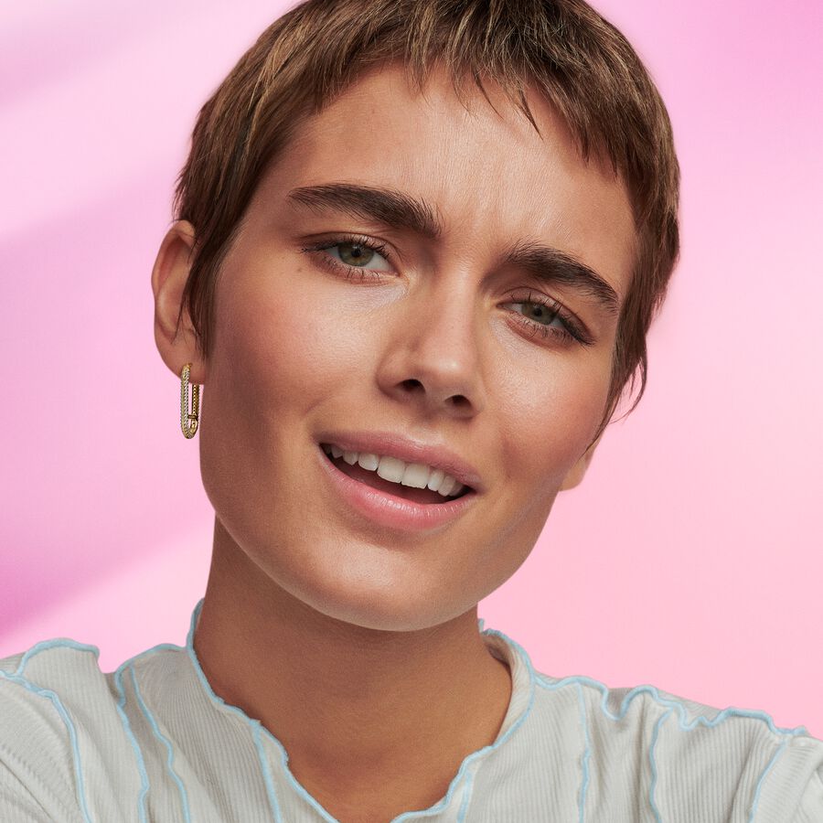 Pandora ME Extended Pav&eacute; Link Single Earring