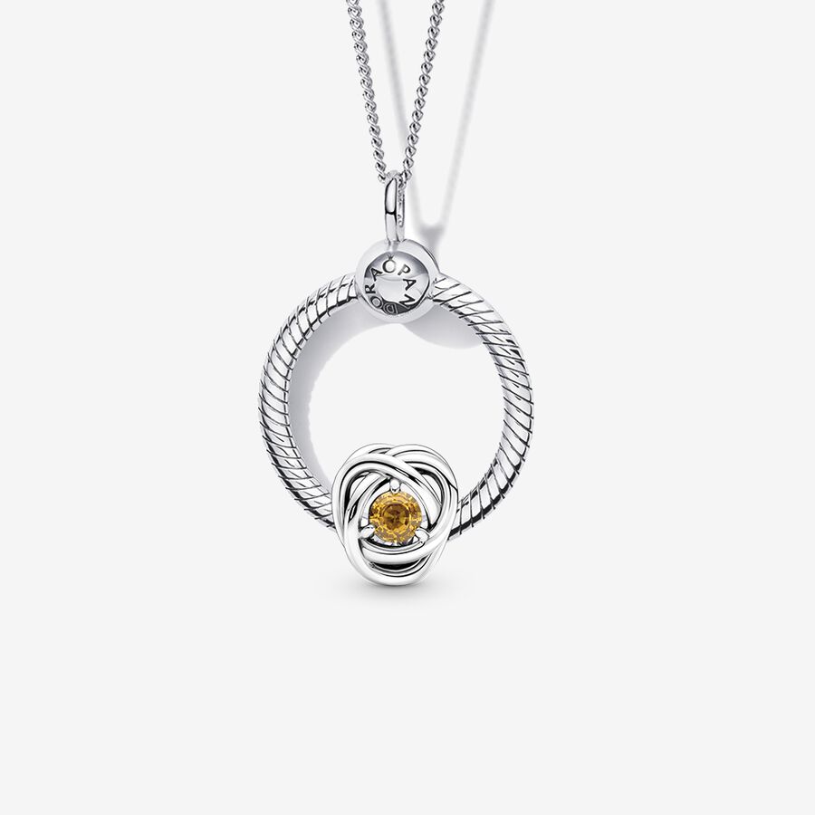 November Birthday Necklace Set