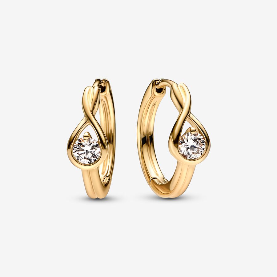 Pandora Infinite Lab-grown Diamond Hoop Earrings 0.50 carat tw 14k Gold