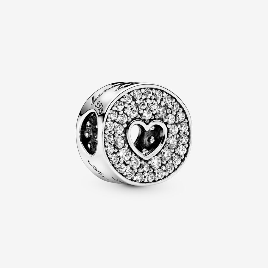 FINAL SALE - Pav&eacute; and Heart Anniversary Charm