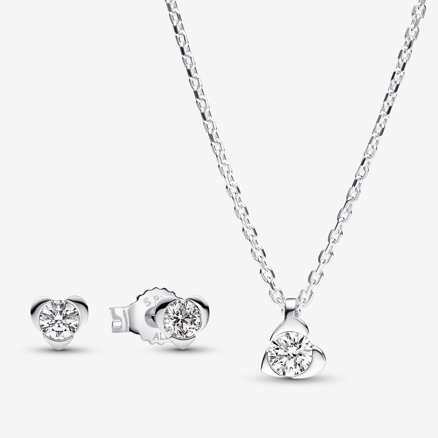 Pandora Talisman Lab-Grown Diamond Jewelry Gift Set, Sterling Silver, 0.55 Carat TW
