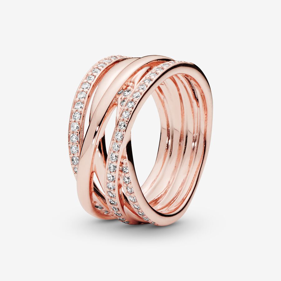Sparkling & Polished Lines Ring