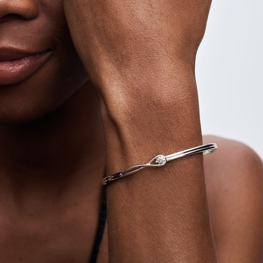 Pandora Infinite Lab-grown Diamond Bangle 0.25 carat tw 14k White Gold