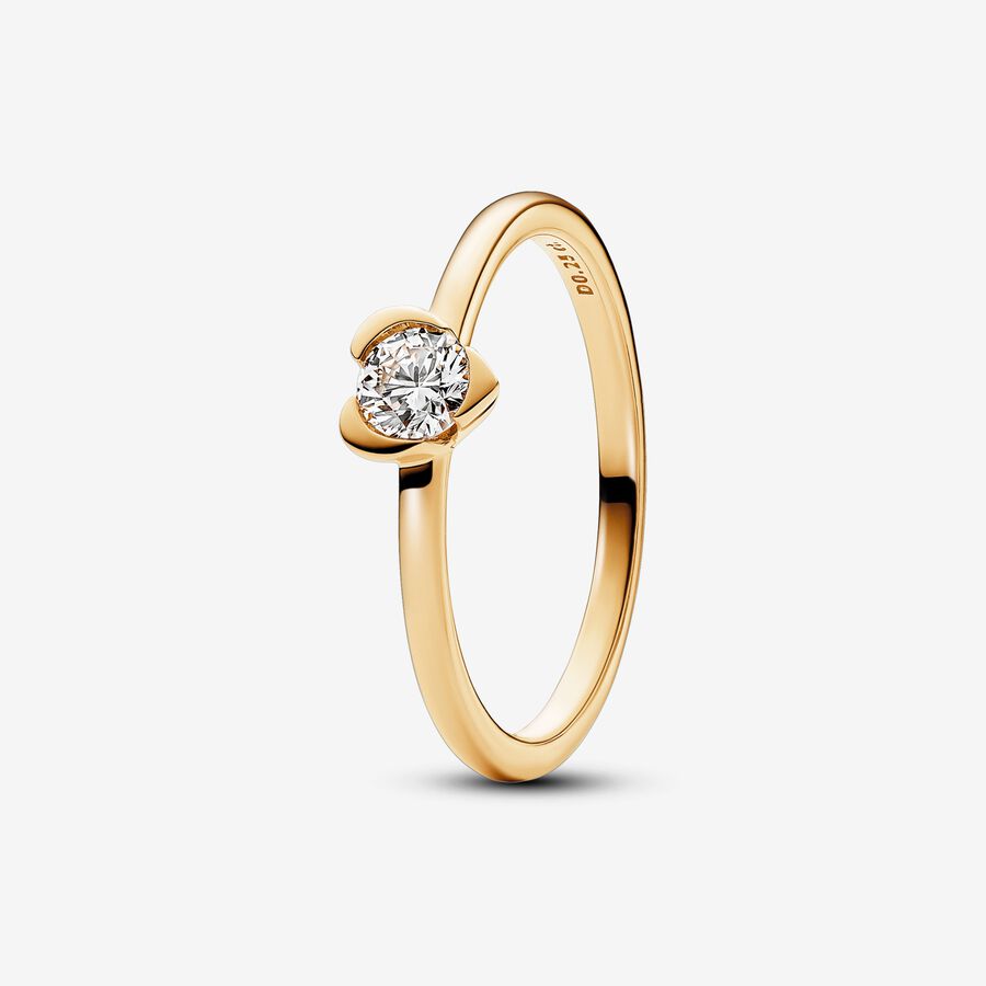 Pandora Talisman Lab-grown Diamond Heart Ring 0.25 carat tw 14k Gold