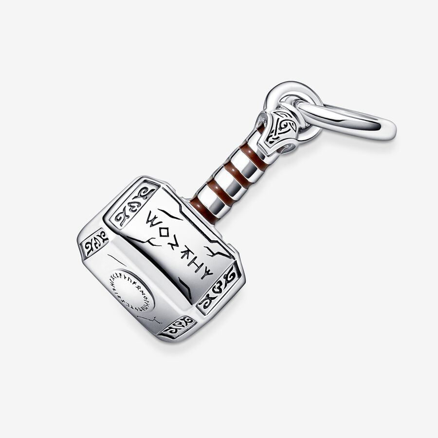 Marvel Thor's Hammer and Captain America Shield Charm Duo