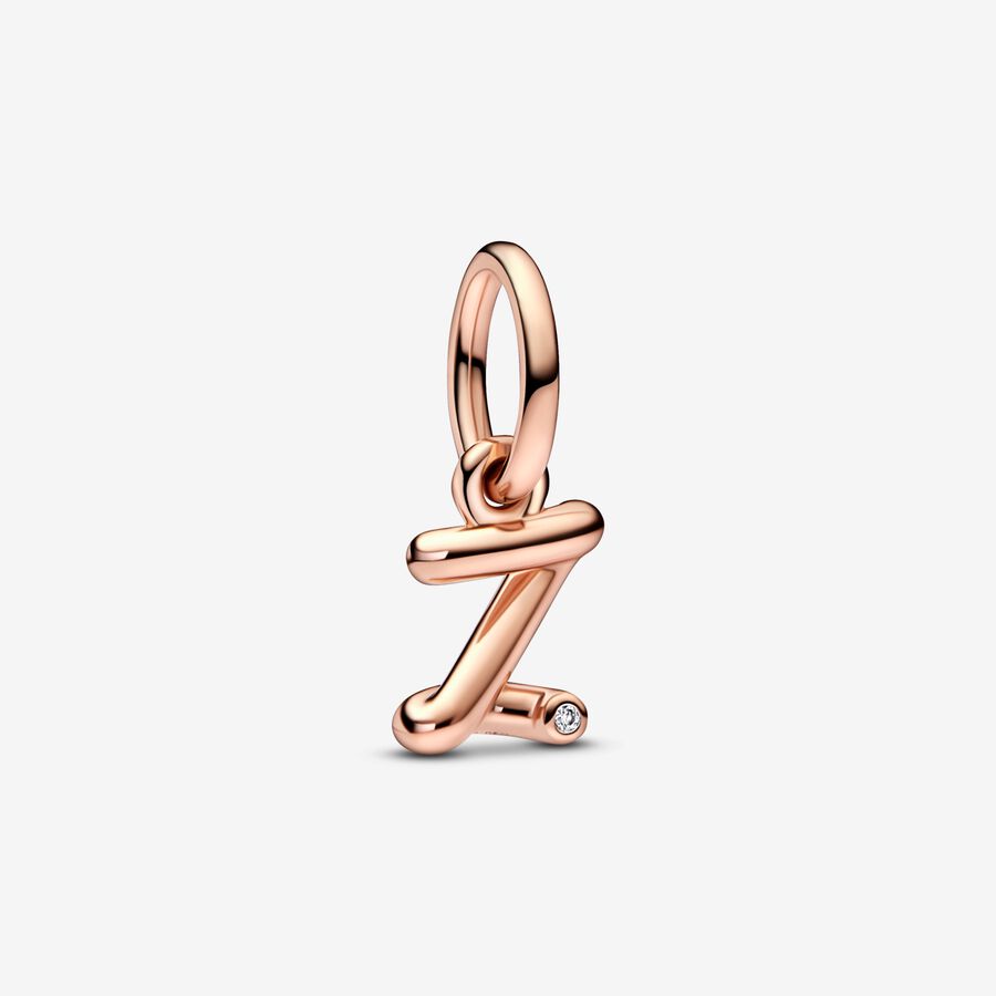 FINAL SALE - Letter Z Script Alphabet Dangle Charm