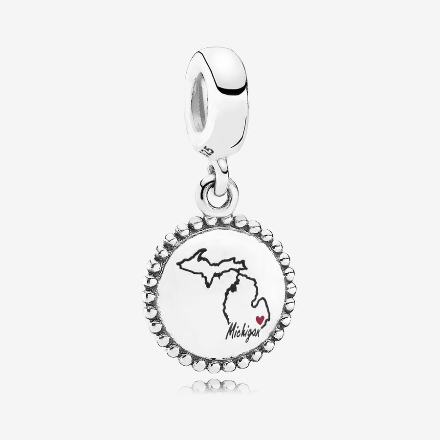 Michigan State Heart Charm