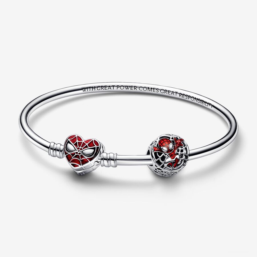 Marvel Spider Man Charm and Bangle Set