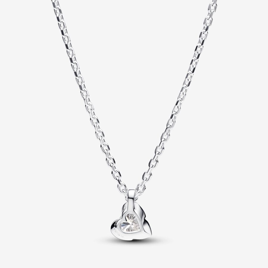 Pandora Talisman Lab-grown Diamond Heart Pendant Necklace 0.25 carat tw Sterling Silver