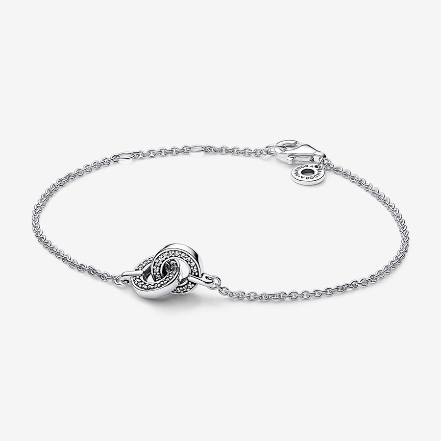 Pandora Signature Intertwined Pav&eacute; Chain Bracelet