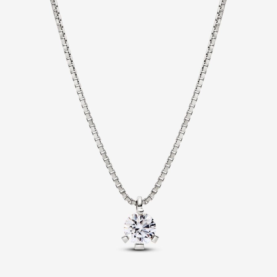 Pandora Nova Lab-grown Diamond Pendant Necklace 0.50 carat tw 14k White Gold