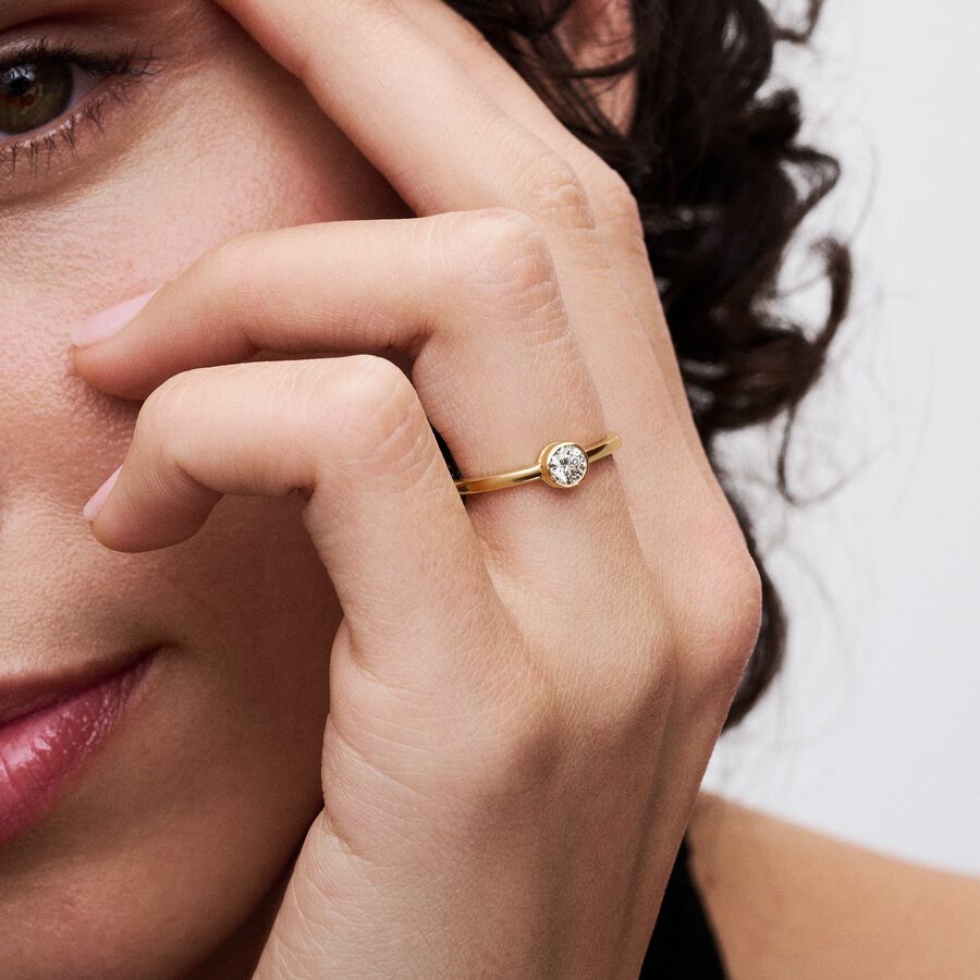 Pandora Era Lab-grown Diamond Bezel Ring 0.25 carat tw 14k Gold