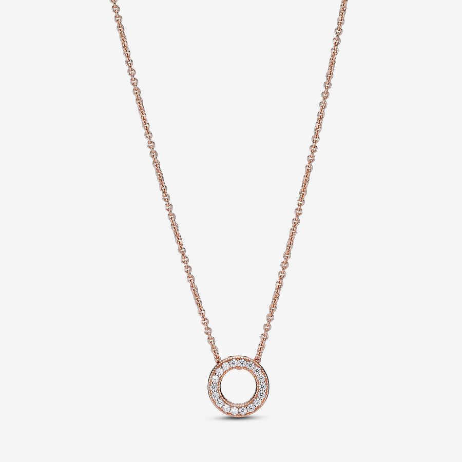 Pandora Logo Pav&eacute; Circle Collier Necklace