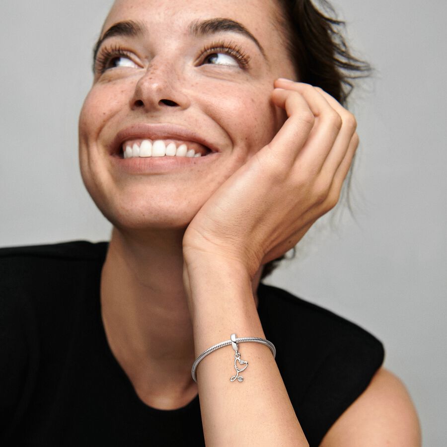 Stethoscope Heart Dangle Charm