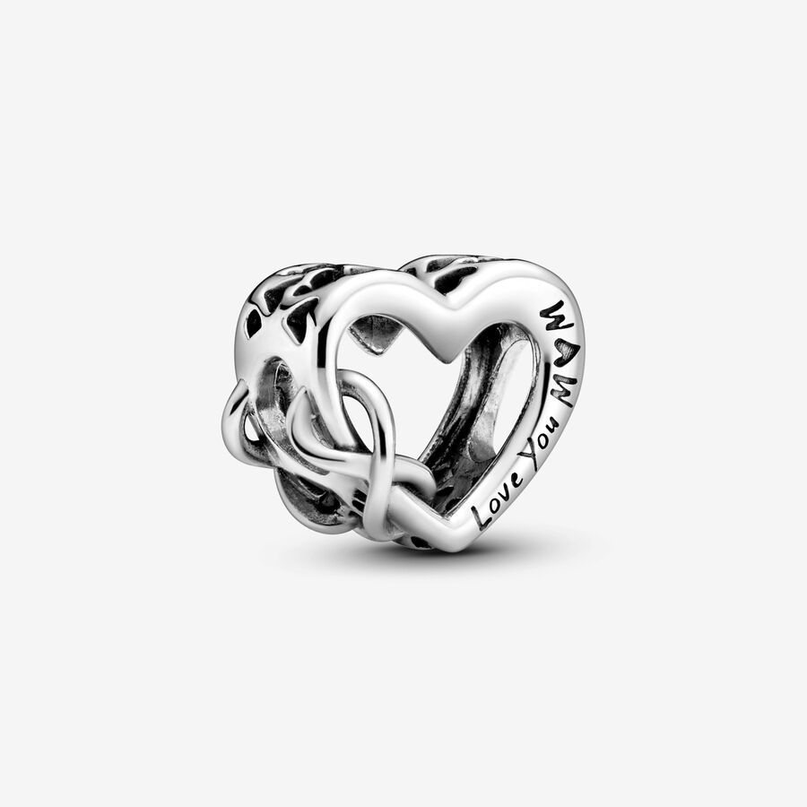 Love You Mom Infinity Heart Charm