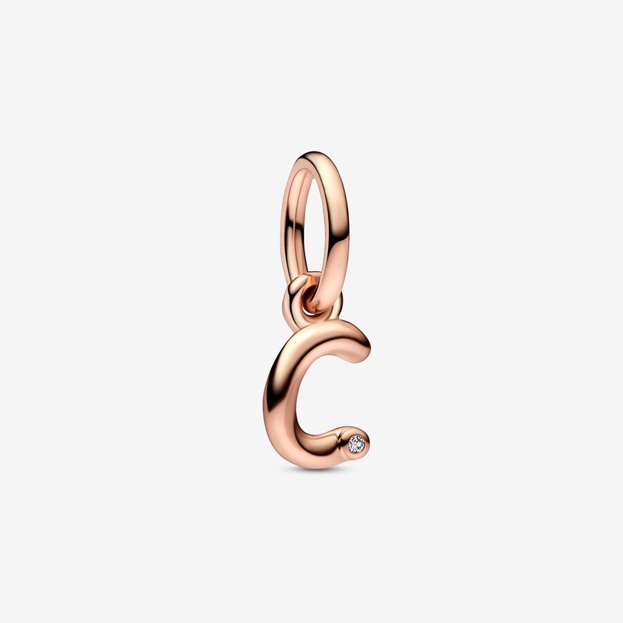 FINAL SALE - Letter C Script Alphabet Dangle Charm
