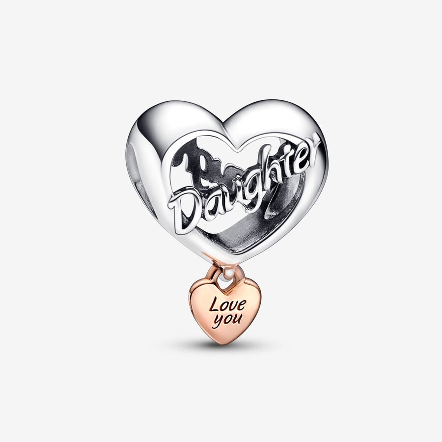 Love You Daughter Heart Charm