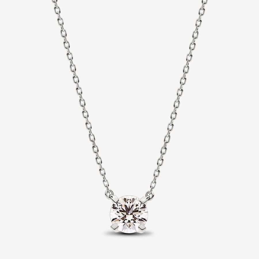 Pandora Era Lab-grown Diamond Pendant Necklace 1.00 carat tw 14k White Gold