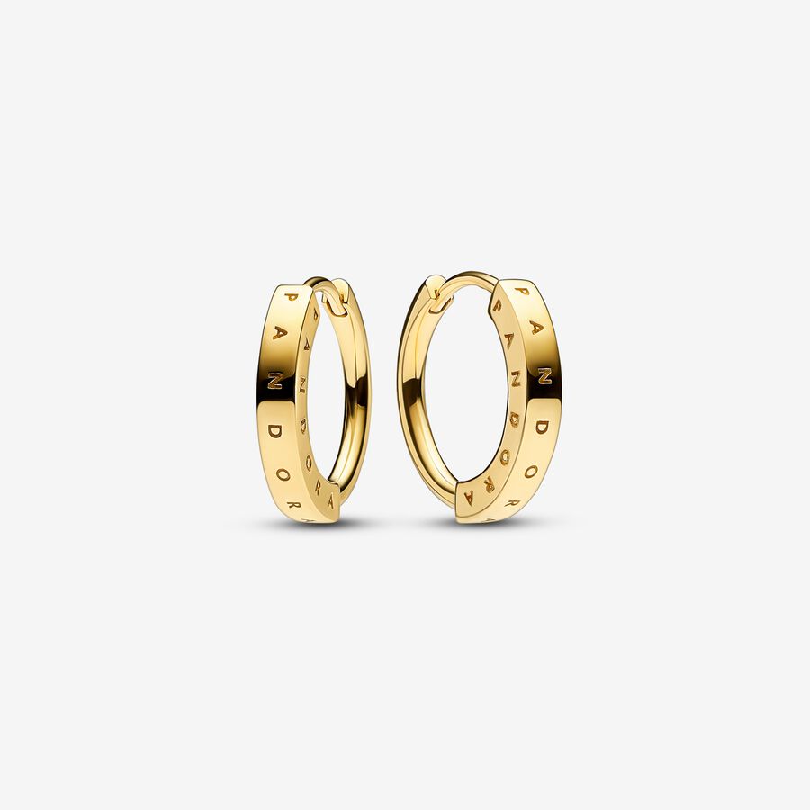 FINAL SALE - Pandora Signature I-D Hoop Earrings