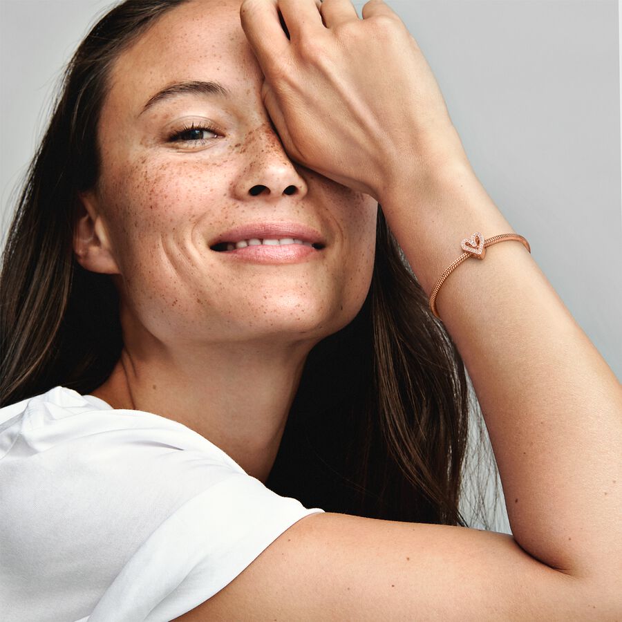 Sparkling Freehand Heart Charm