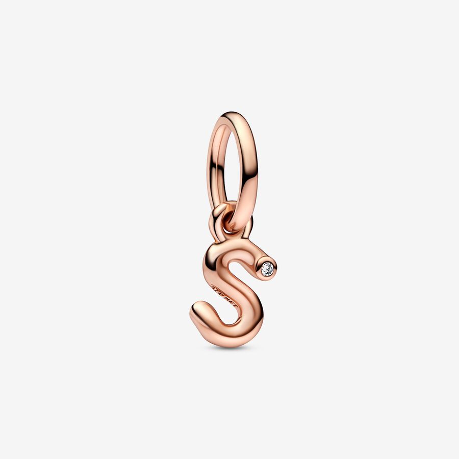 FINAL SALE - Letter S Script Alphabet Dangle Charm