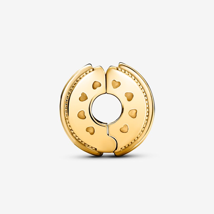 Sparkling Pav&eacute; Lines & Logo Clip Charm