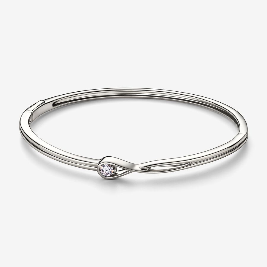 Pandora Infinite Lab-grown Diamond Bangle 0.25 carat tw 14k White Gold