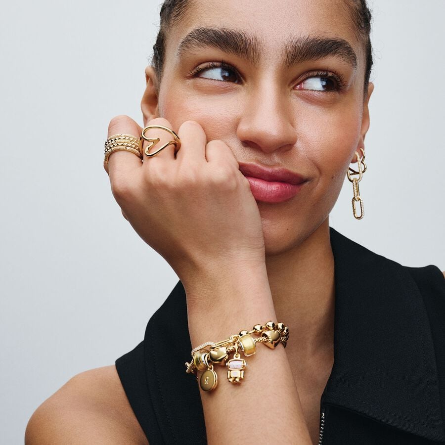 Spinnable Face Robot Dangle Charm