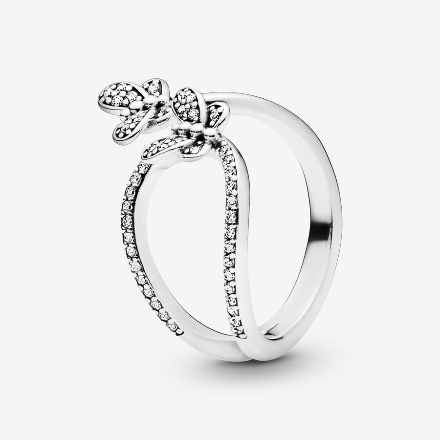 FINAL SALE - Sparkling Butterfly Open Ring