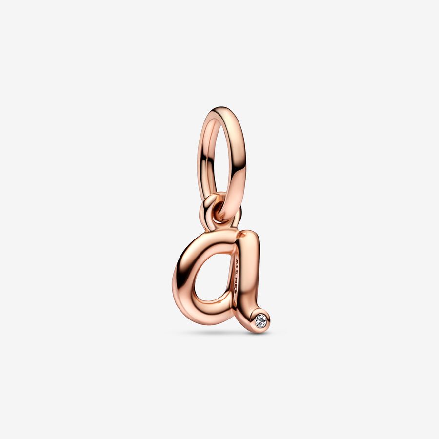 FINAL SALE - Letter A Script Alphabet Dangle Charm