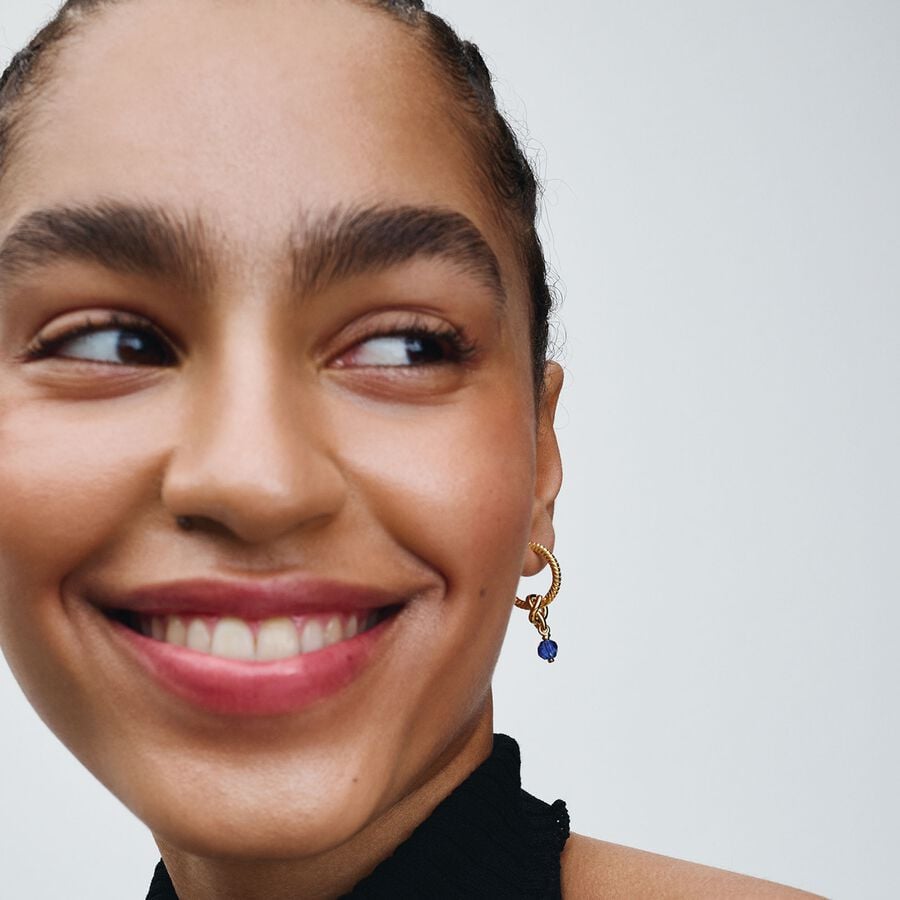 September Blue Eternity Circle Dangle Charm