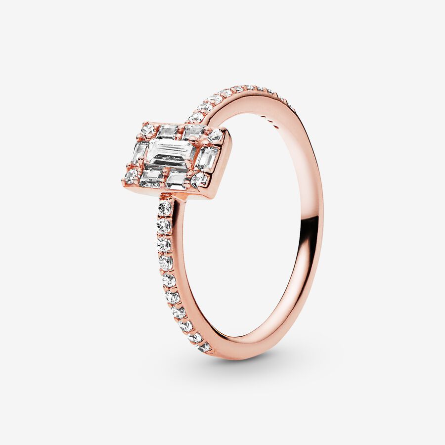 FINAL SALE - Sparkling Square Halo Ring