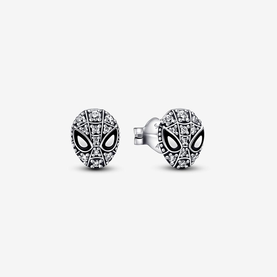 FINAL SALE - Marvel Spider-Man Mask Pav&eacute; Stud Earrings