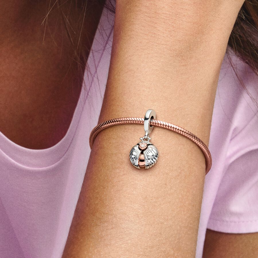FINAL SALE - Pandora Club 2022 Ladybird & Heart Dangle Charm