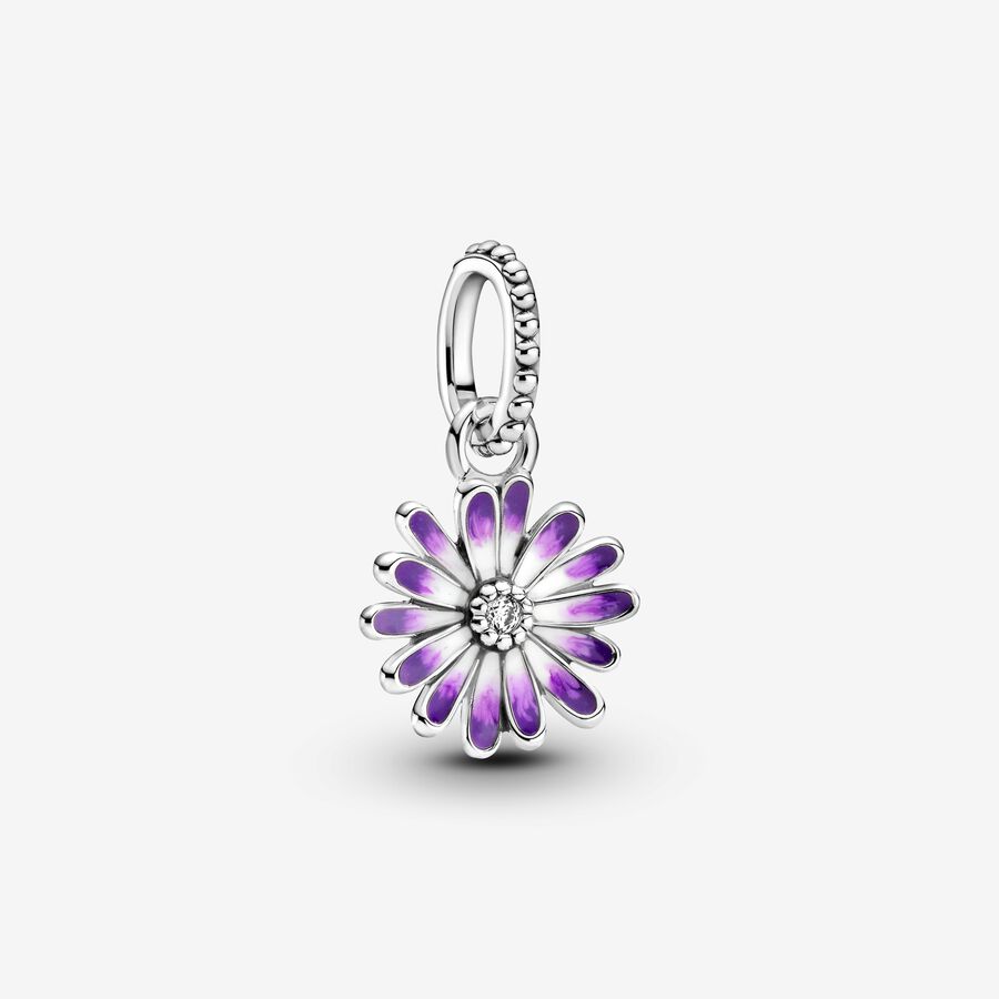 Purple Daisy Dangle Charm