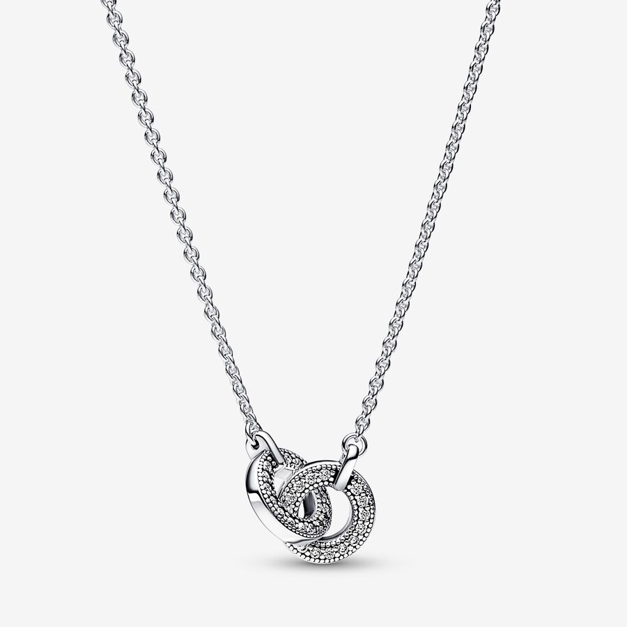 Pandora Signature Intertwined Pav&eacute; Pendant Necklace