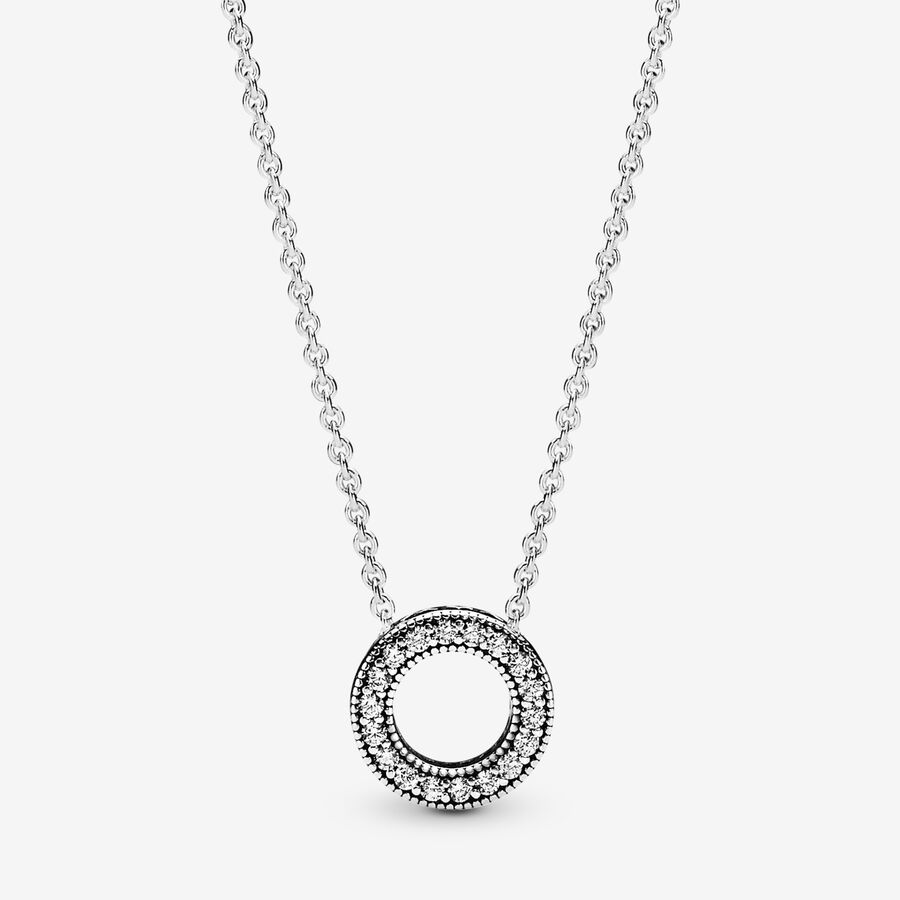 Pandora Logo Pav&eacute; Circle Collier Necklace