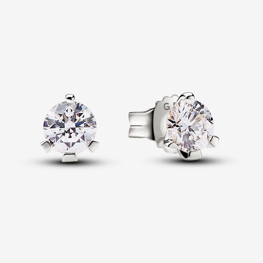 Pandora Nova Lab-grown Diamond Stud Earrings 0.50 carat tw 14k White Gold
