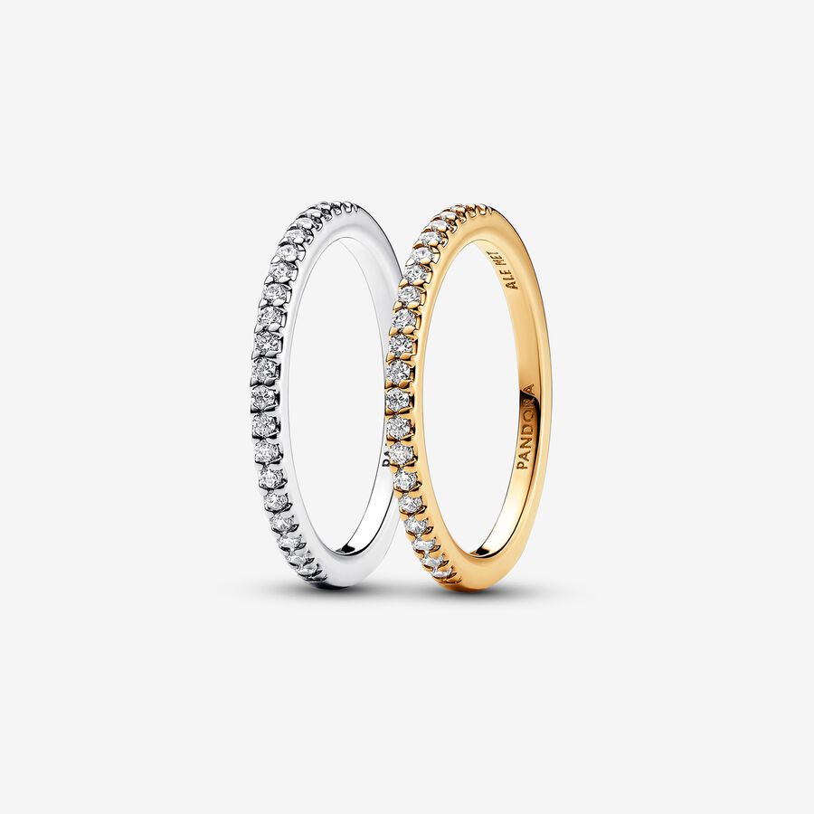Classic Sparkling Band Ring Set
