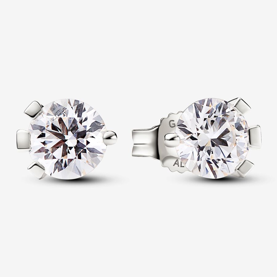 Pandora Nova Lab-grown Diamond Stud Earrings 2.00 carat tw 14k White Gold