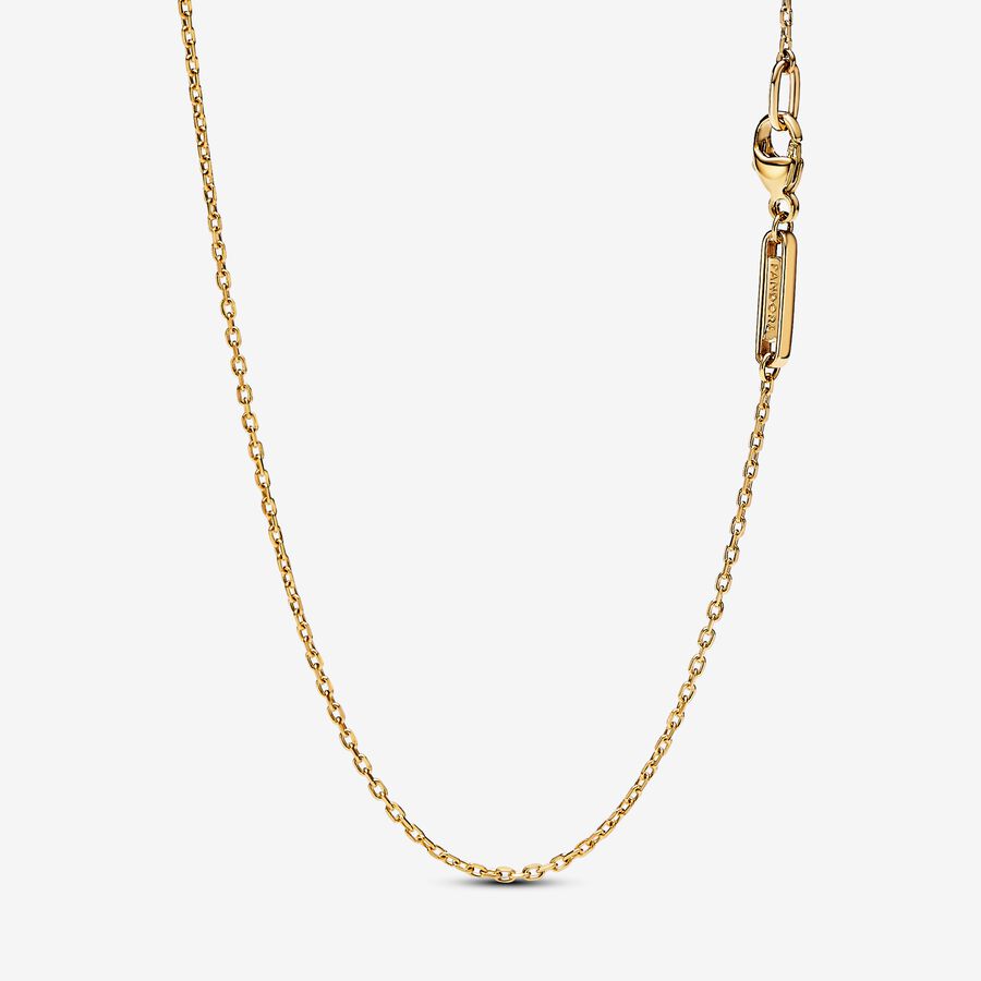 Pandora Talisman Cable Chain Necklace 14k Gold