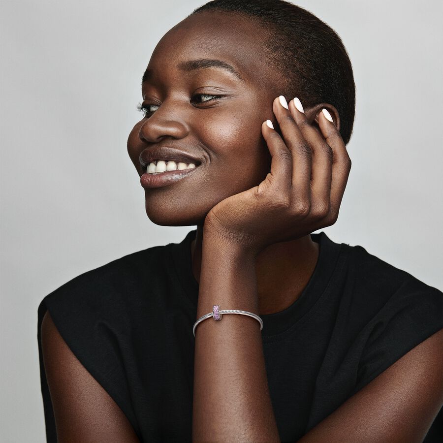 Pink Pav&eacute; Clip Charm