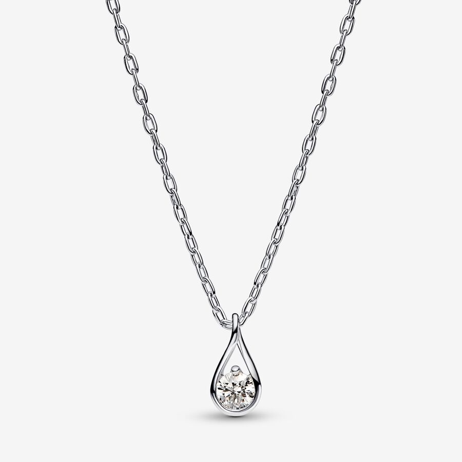 Pandora Infinite Lab-grown Diamond Pendant & Necklace 0.15 carat tw Sterling Silver