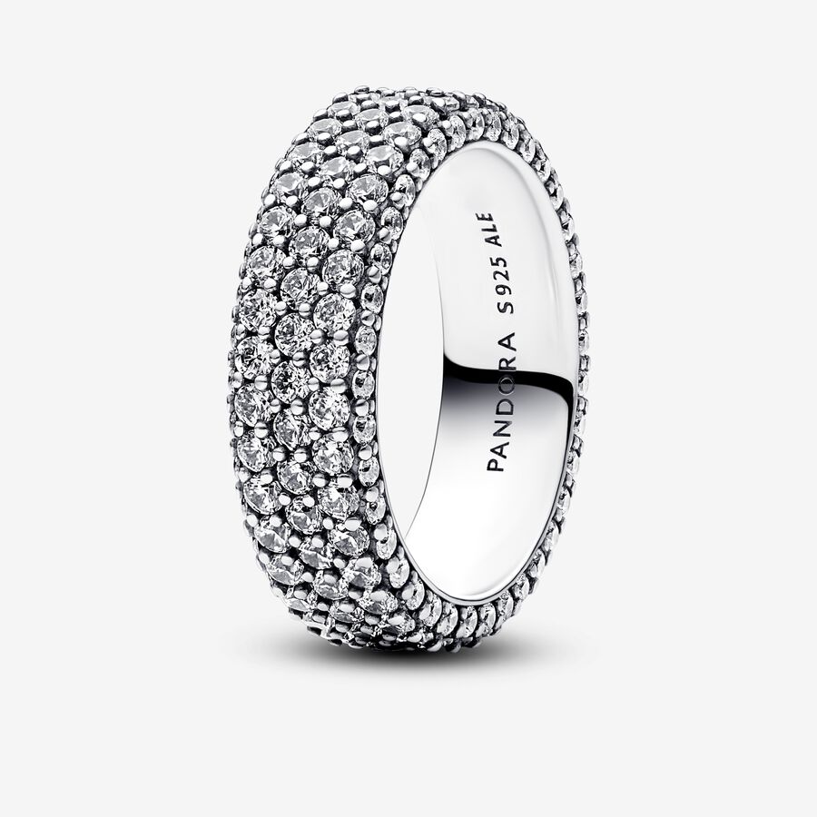 Pandora Timeless Pav&eacute; Triple-row Ring