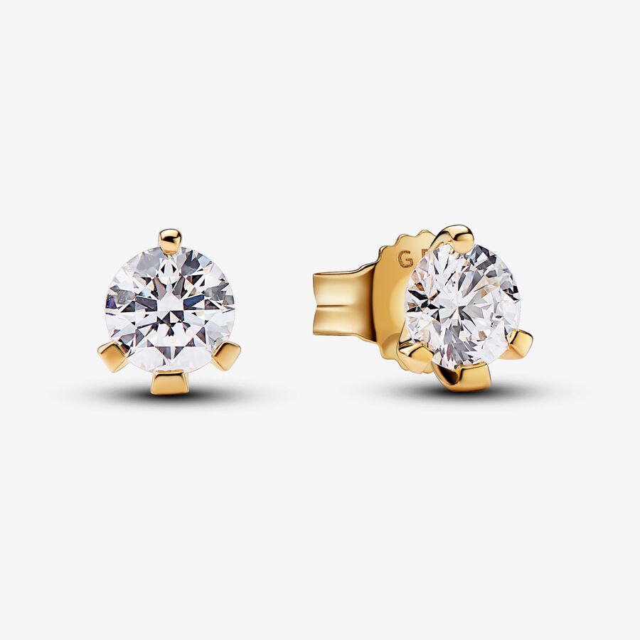 Pandora Nova Lab-grown Diamond Stud Earrings 0.50 carat tw 14k Gold