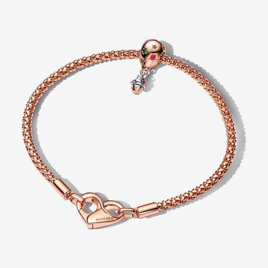 Santa Claus in Hot Air Balloon Studded Charm Bracelet Set