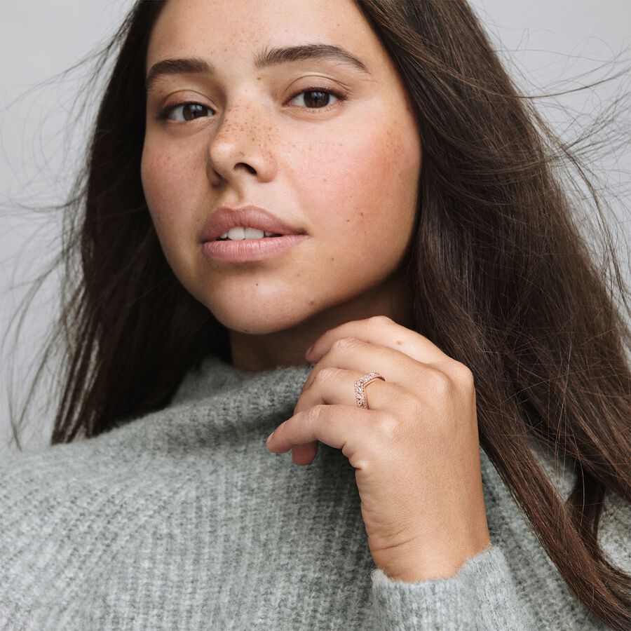 Sparkling Marquise Double Wishbone Ring