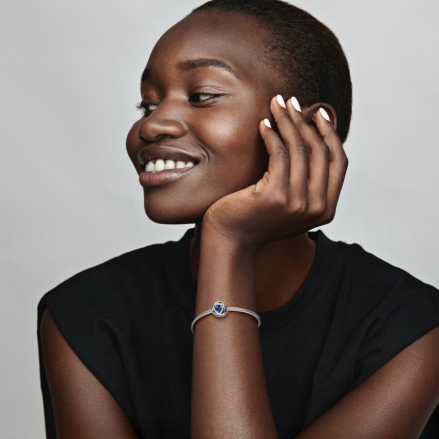 September Blue Eternity Circle Charm